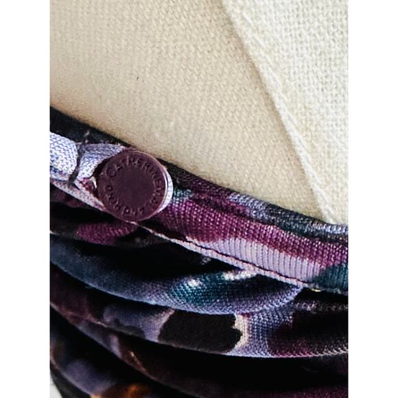 Y2K Catherine Malandrino Designer Dress Abstract Purple Print Size Small /4 - Picture 6 of 15